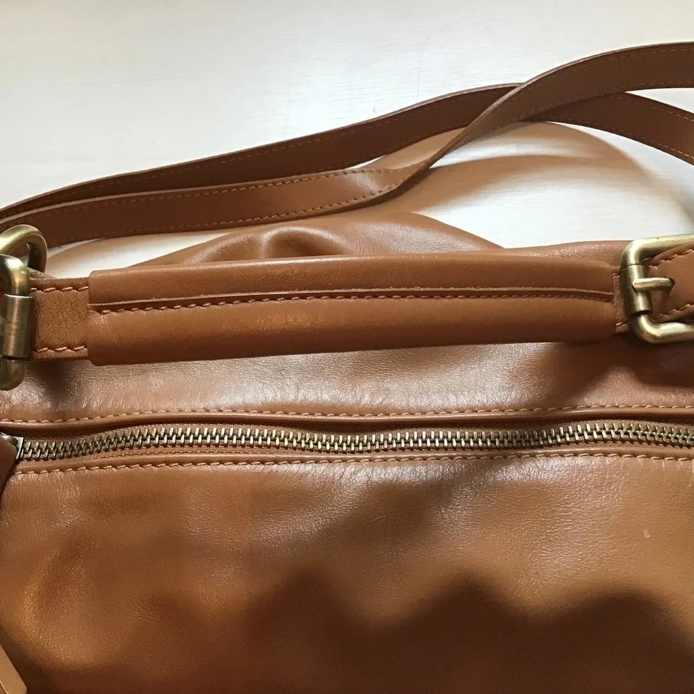 Pulicati Italian Leather Camel Color Handbag - Picture 8 of 13